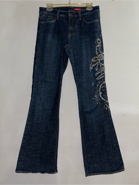 Dorothee Bis Denim - Dorothee Bis Jeans Womens 8 Southwestern Embroidered Flare Leg Medium Wash